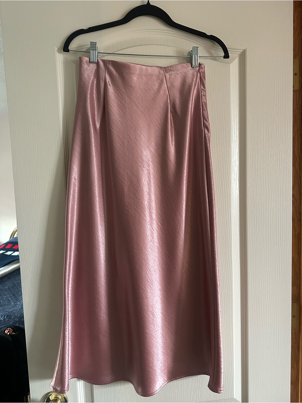NWOT HALARA Pink Satin Midi/Maxi Skirt